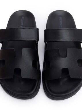 Black Slide Sandals